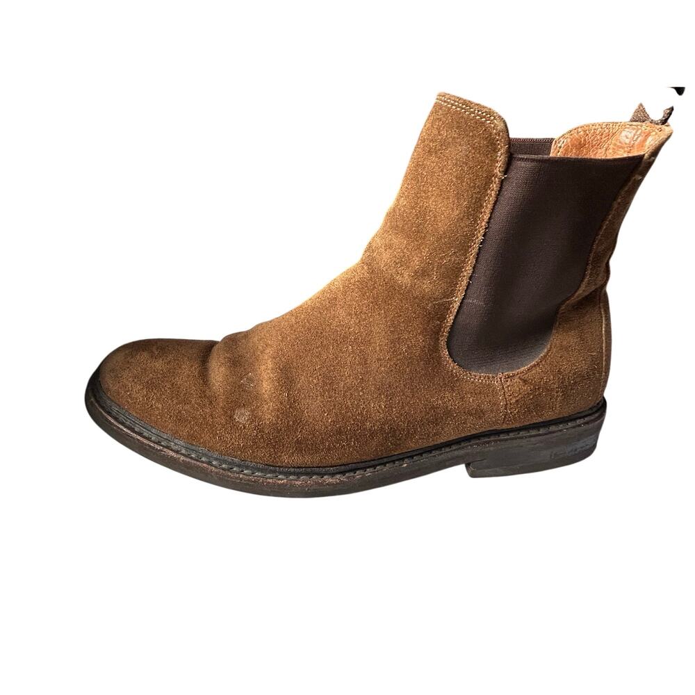 Frye brown Men’s Seth Suede Chelsea Boots size 10D country western classic